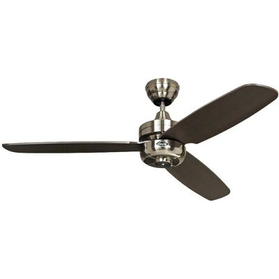 Ventilatore a soffitto CasaFan Nichel Spazzolato Cromo - Night Flight - Ventilatore a soffitto Ventilatore a soffitto CasaFan Nichel Spazzolato Cromo - Night Flight - Ventilatore a soffitto