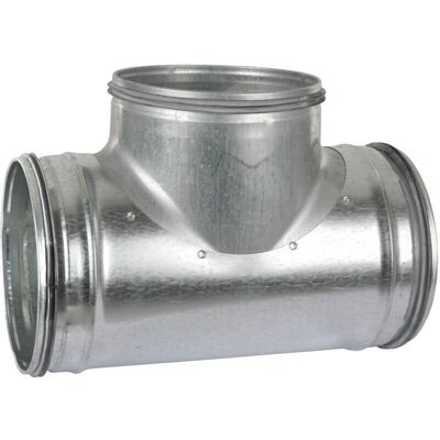 CasaFan Pipe connector T-fitting - 100/100 - Grey / Silver / Titanium - Pipe connector CasaFan Pipe connector T-fitting - 100/100 - Grey / Silver / Titanium - Pipe connector