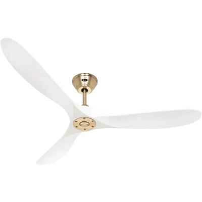 Ventilador de techo CasaFan DC - Blanco / Latón - Mando a distancia - 152cm - Eco Genuino Ventilador de techo CasaFan DC - Blanco / Latón - Mando a distancia - 152cm - Eco Genuino