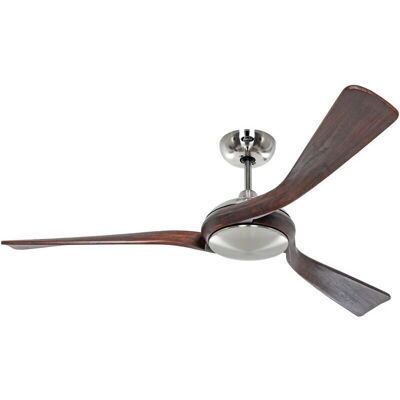 CasaFan Ventilateur de plafond DC Chrome / Noyer 140cm - Ventilateur de plafond CasaFan Ventilateur de plafond DC Chrome / Noyer 140cm - Ventilateur de plafond