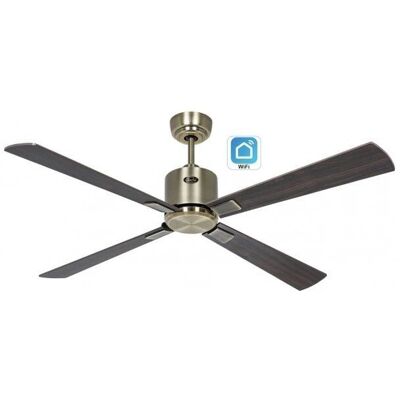 Casafan - Ventilateur de plafond 132cm avec WiFi eco neo iii 944212W Laiton antique/Cerise & Noyer Moteur Casafan - Ventilateur de plafond 132cm avec WiFi eco neo iii 944212W Laiton antique/Cerise & Noyer Moteur