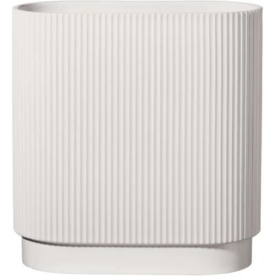 Artdeco 34,5 cm Ovaler Weißer Blumenvasen - Blumenvasen Artdeco 34,5 cm Ovaler Weißer Blumenvasen - Blumenvasen