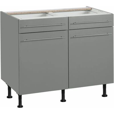 OPTIFIT Bern Unterschrank - 2 Türen, 2 Schubladen - 100cm OPTIFIT Bern Unterschrank - 2 Türen, 2 Schubladen - 100cm