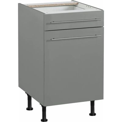OPTIFIT Bern - 50cm Hoher Grauer Schrank mit Tür & Schublade OPTIFIT Bern - 50cm Hoher Grauer Schrank mit Tür & Schublade