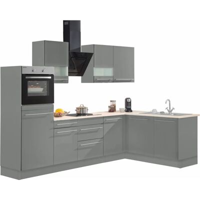 OPTIFIT Bern Eckküchen-Set - 285cm x 60cm - Grau OPTIFIT Bern Eckküchen-Set - 285cm x 60cm - Grau
