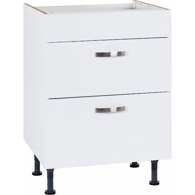 OPTIFIT Cara Küchenunterschrank - Weiß, 60cm, Soft-Close OPTIFIT Cara Küchenunterschrank - Weiß, 60cm, Soft-Close