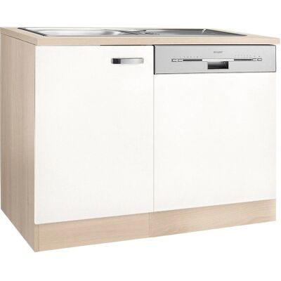 OPTIFIT Faro Spülschrank - Weiß Hochglanz - 110x84,8x60 cm OPTIFIT Faro Spülschrank - Weiß Hochglanz - 110x84,8x60 cm