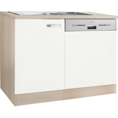 OPTIFIT Faro Spülenschrank - 110cm, Weiß Matt, Reversibler Tür OPTIFIT Faro Spülenschrank - 110cm, Weiß Matt, Reversibler Tür