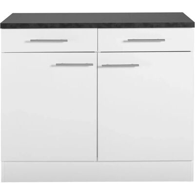 OPTIFIT Mini Küchenunterschrank - 2 Türen, 2 Schubladen, Weiß OPTIFIT Mini Küchenunterschrank - 2 Türen, 2 Schubladen, Weiß