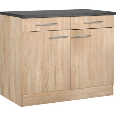 OPTIFIT Mini Unterschrank - 2 St., 100cm breit, grau OPTIFIT Mini Unterschrank - 2 St., 100cm breit, grau
