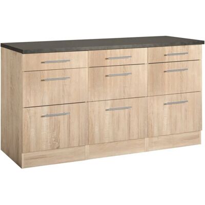 OPTIFIT Mini Küchenunterschrank - 150x84,8x60cm, Grau OPTIFIT Mini Küchenunterschrank - 150x84,8x60cm, Grau