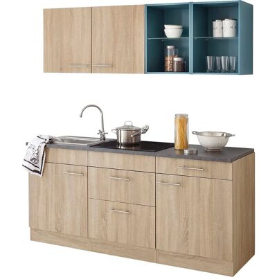 OPTIFIT Mini Küchenunterschrank - 60x84,8x60cm - Eichefarben/Anthrazit OPTIFIT Mini Küchenunterschrank - 60x84,8x60cm - Eichefarben/Anthrazit