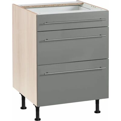 OPTIFIT Bern Unterschrank - 60cm, Grau, mit Schublade & 2 Türen OPTIFIT Bern Unterschrank - 60cm, Grau, mit Schublade & 2 Türen