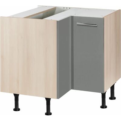 OPTIFIT Bern Eckunterschrank - basaltgrau, akaziefarben - 90x87x58,4cm OPTIFIT Bern Eckunterschrank - basaltgrau, akaziefarben - 90x87x58,4cm