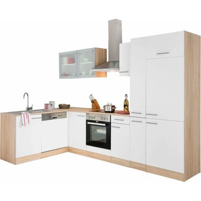 OPTIFIT Kalmar Küchen-Set - Weiß, 300x175 cm, Ohne Geräte OPTIFIT Kalmar Küchen-Set - Weiß, 300x175 cm, Ohne Geräte