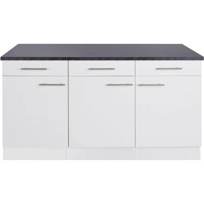 Optifit Tula Küchenunterschrank-Set - 3 Türen, Weiß Glanz Optifit Tula Küchenunterschrank-Set - 3 Türen, Weiß Glanz