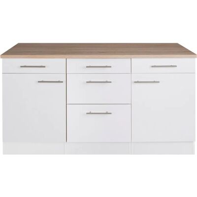 OPTIFIT Tula Küchenunterschrank - 150cm breit, weiß Glanz OPTIFIT Tula Küchenunterschrank - 150cm breit, weiß Glanz