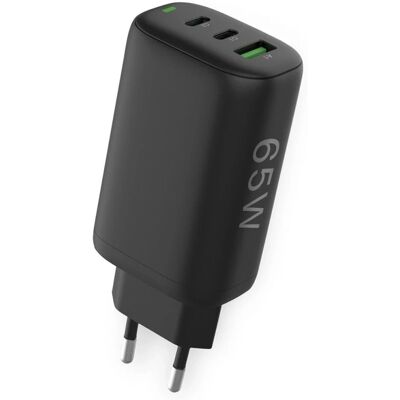 Cargador ultrarrápido Fontastic 260711 65W USB-C & USB-A - Negro Cargador ultrarrápido Fontastic 260711 65W USB-C & USB-A - Negro