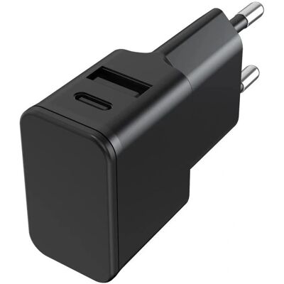 FONTASTIC 262869 - Cargador compacto USB-C y USB-A - 12W FONTASTIC 262869 - Cargador compacto USB-C y USB-A - 12W