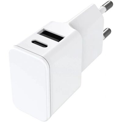 Cargador de Pared USB-C y USB-A FONTASTIC - 12W - Carga Rápida Cargador de Pared USB-C y USB-A FONTASTIC - 12W - Carga Rápida