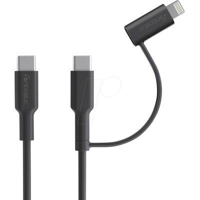 FONTASTIC 264801 - Daten- & Ladekabel 2-in-1 USB-C & Lightning FONTASTIC 264801 - Daten- & Ladekabel 2-in-1 USB-C & Lightning