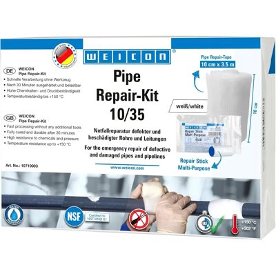 Kit de Reparación de Tuberías Weicon - 10/35 - Sellador Confiable para Diversas Superficies Kit de Reparación de Tuberías Weicon - 10/35 - Sellador Confiable para Diversas Superficies