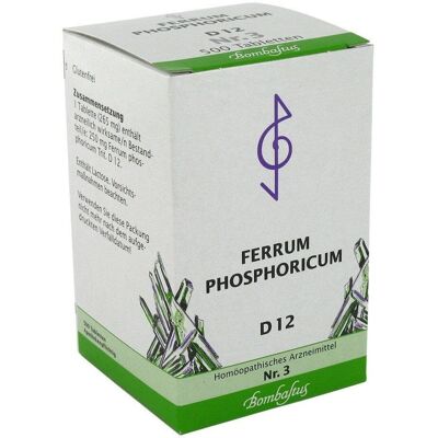 Bombastus-Werke AG Biochemie 3 Ferrum Phosphoricum D 12 Tabletten - Homöopathische Arznei Bombastus-Werke AG Biochemie 3 Ferrum Phosphoricum D 12 Tabletten - Homöopathische Arznei