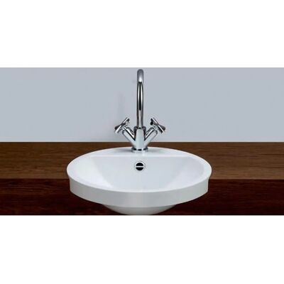 Alape HB.S450H - Lavabo semi-encastré rond - 45cm Blanc - Publicité Alape HB.S450H - Lavabo semi-encastré rond - 45cm Blanc - Publicité