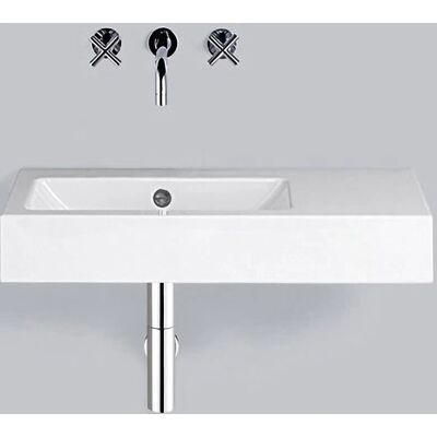 Alape WT.PR800.L - Wandwaschbecken Rechteckig Weiß Alape WT.PR800.L - Wandwaschbecken Rechteckig Weiß