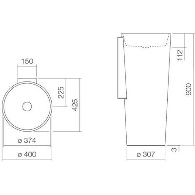 Alape WT.RX400.CO - Rund 40cm Waschbecken - Waschbecken Alape WT.RX400.CO - Rund 40cm Waschbecken - Waschbecken