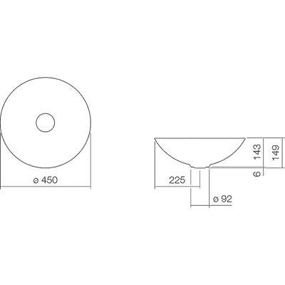 Alape SB.Terra450 - Rundes Waschbecken - Nordic Matte Alape SB.Terra450 - Rundes Waschbecken - Nordic Matte
