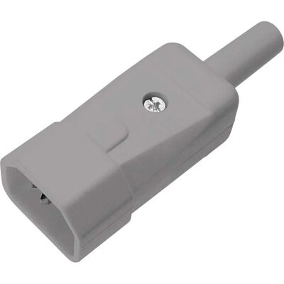Kaiser 249/sw IEC-Stecker 249 - 2 Pins, Grau, Gerade Kaiser 249/sw IEC-Stecker 249 - 2 Pins, Grau, Gerade