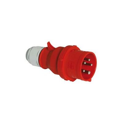 Bals Elektrotechnik 227 - Elektrischer Stecker - 5-polig, 400V, IP44, Rot Bals Elektrotechnik 227 - Elektrischer Stecker - 5-polig, 400V, IP44, Rot