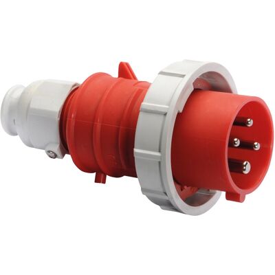 Bals Elektrotechnik 21351 Elektrischer Stecker - 3-pol + PE, Rot Bals Elektrotechnik 21351 Elektrischer Stecker - 3-pol + PE, Rot