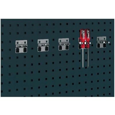 Bott Werkzeugwand - Doppelte Werkzeugklemme 60x60x(2x10mm) - Sicherer Halt Bott Werkzeugwand - Doppelte Werkzeugklemme 60x60x(2x10mm) - Sicherer Halt