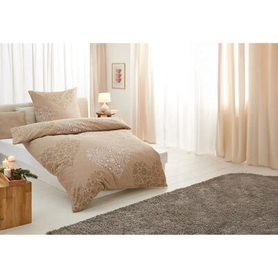Optidream - Biber-Bettwäsche Exklusiv 135x200 - Beige Optidream - Biber-Bettwäsche Exklusiv 135x200 - Beige