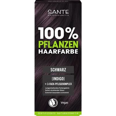 Sante Schwarzes Vegetal-Färbepulver - Langanhaltender Seidenglanz Sante Schwarzes Vegetal-Färbepulver - Langanhaltender Seidenglanz