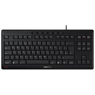 Clavier USB Cherry Stream TKL - Noir - Accessoire Informatique - Publicité Clavier USB Cherry Stream TKL - Noir - Accessoire Informatique - Publicité