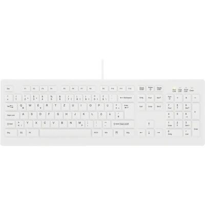 Teclado Cherry AK-C8100F-UVS-W/GE - Desinfectable, IP68, Impermeable Teclado Cherry AK-C8100F-UVS-W/GE - Desinfectable, IP68, Impermeable