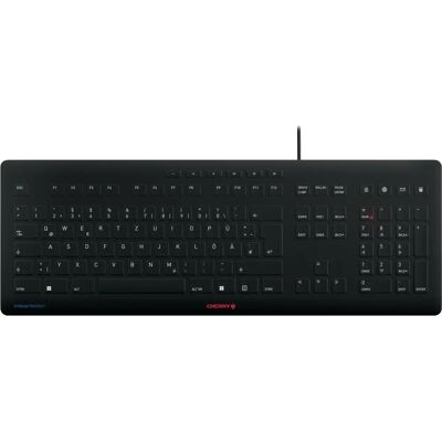 Clavier Cherry Stream Noir - USB, QWERTZ, Allemand - Clavier d'Ordinateur - Publicité Clavier Cherry Stream Noir - USB, QWERTZ, Allemand - Clavier d'Ordinateur - Publicité