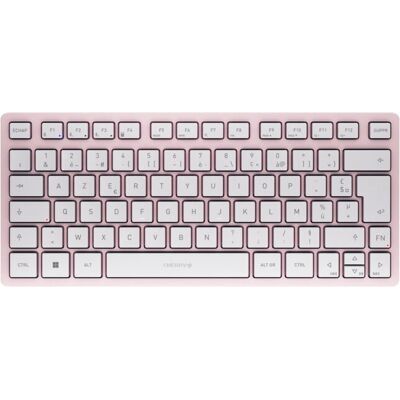 Cherry KW 7100 Mini BT - Clavier sans fil - Azerty français - Rose - Publicité Cherry KW 7100 Mini BT - Clavier sans fil - Azerty français - Rose - Publicité