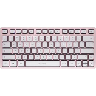 Cherry KW 7100 Mini Bluetooth Toetsenbord - Internationaal US Roze Cherry KW 7100 Mini Bluetooth Toetsenbord - Internationaal US Roze