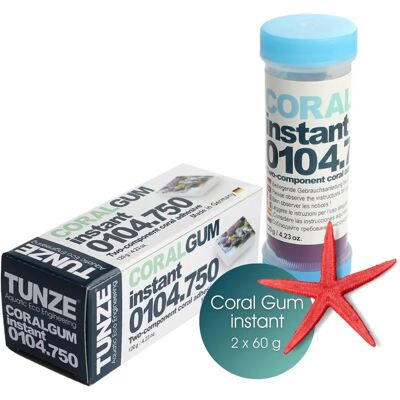 TUNZE Coral Gum Instant - Colle - 120g - Publicité TUNZE Coral Gum Instant - Colle - 120g - Publicité