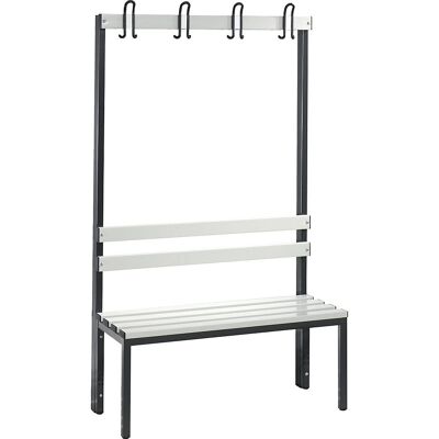 C+P BASIC Umkleidebank - einseitig, Haken, 1000mm - Garderobenmöbel C+P BASIC Umkleidebank - einseitig, Haken, 1000mm - Garderobenmöbel
