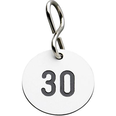 C+P Kunststoff-Schlüsselanhänger - S-Haken, 30mm, Weiß C+P Kunststoff-Schlüsselanhänger - S-Haken, 30mm, Weiß