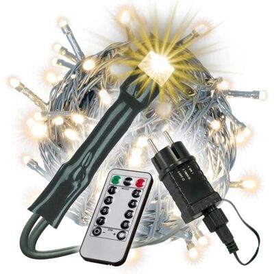 Nipach GmbH LED világítóstring - Meleg fehér, 8 üzemmód, IP44, 30m Nipach GmbH LED világítóstring - Meleg fehér, 8 üzemmód, IP44, 30m