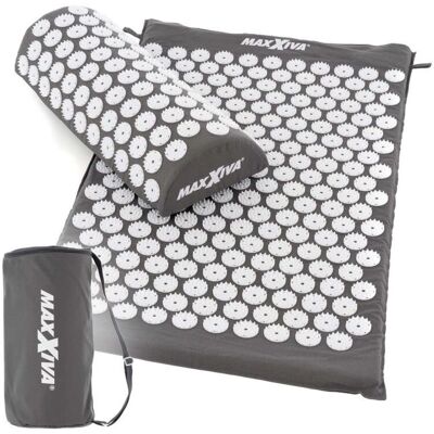 MAXXIVA - Akupresúrna podložka s vankúšom - Szürke - 75x42 cm - Akupresszúrás matrac MAXXIVA - Akupresúrna podložka s vankúšom - Szürke - 75x42 cm - Akupresszúrás matrac