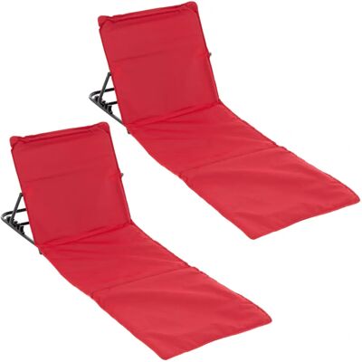 Garthen - Backrest Beach Mat - Red - 2 pcs - Tengerparti matrac Garthen - Backrest Beach Mat - Red - 2 pcs - Tengerparti matrac