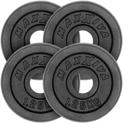 MAXXIVA MAXXIVA Súlyzókészlet - 4 x 1,25kg Öntöttvas - 5kg Összesen MAXXIVA MAXXIVA Súlyzókészlet - 4 x 1,25kg Öntöttvas - 5kg Összesen