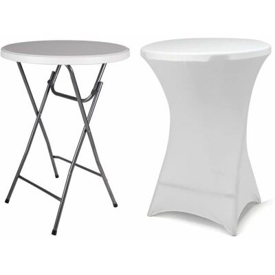 Garthen - BISTRO - Biały - 80x80x110 cm - Stół składany Garthen - BISTRO - Biały - 80x80x110 cm - Stół składany
